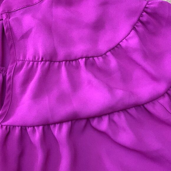 Joe Fresh Tie Neck Magenta Blouse Size Medium - Picture 4 of 4